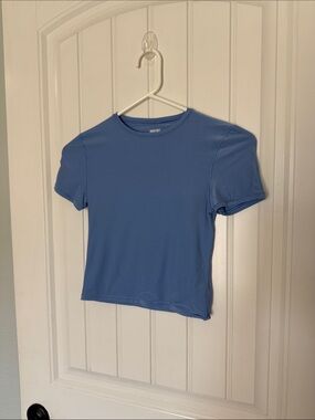 aerie smoothiez Short Sleeve Crew Tee in Periwinkle Blue